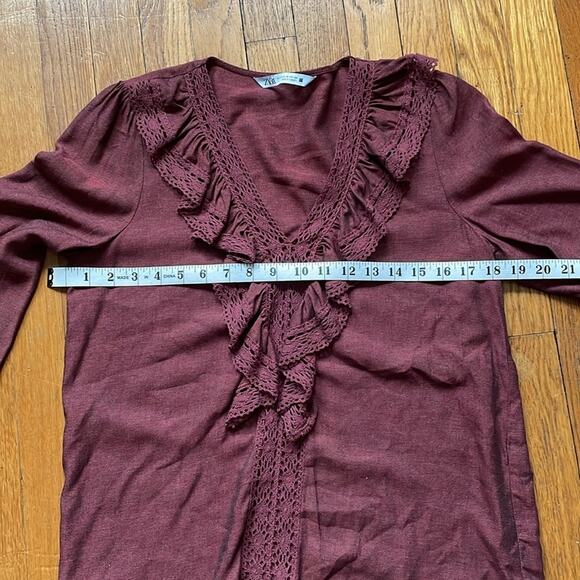 Zara Romantic Rusty Mauve Blouse - Picture 8 of 9